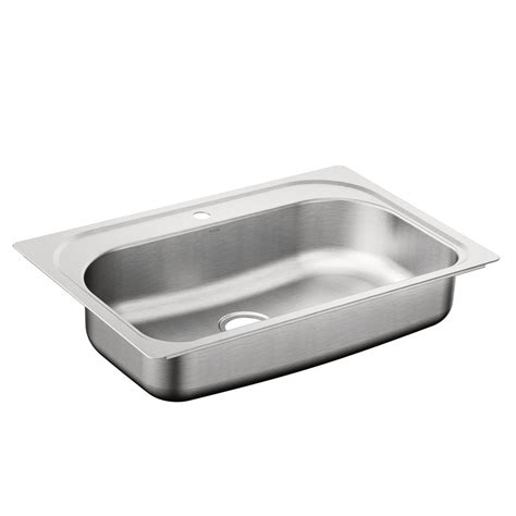 Moen Series Drop In Stainless Steel In Hole Single Basin