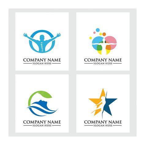 Premium Vector | Physical therapy vector logo design template