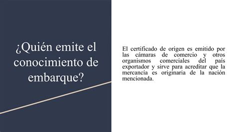 Bill Of Leading O Conocimiento De Embarque PPT