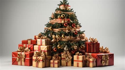 Premium AI Image There Is A Christmas Tree With Many Presents Around