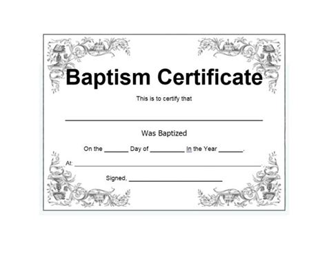 Printable Baptism Certificate Template Free Classles Democracy