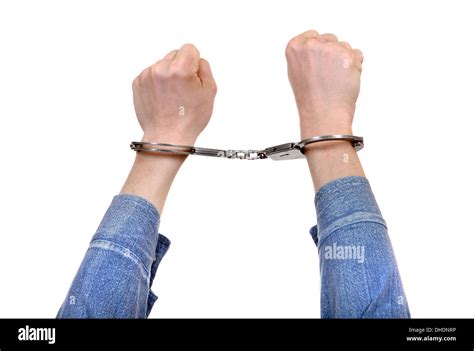 Handcuffs On Hands Hi Res Stock Photography And Images Alamy