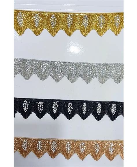 1 5 Inch Golden Zari Embroidered Lace For Garments At Rs 400 Piece In