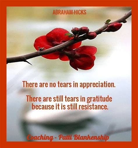 Abraham Hicks ~ There Are No Tears In Appreciation There Are Still Tears In Gratitude Because