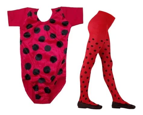 Disfraz De Catarina Ni A Leotardo Y Mallas Gruesas Lady Bug Unisex