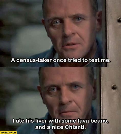 Hannibal Lecter A Census Taker Once Tried To Test Me I Ate His Liver