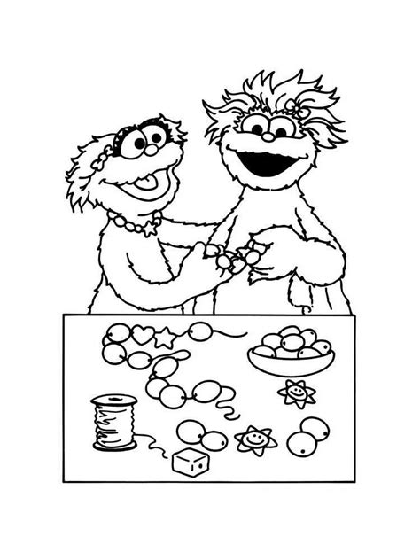 Elmo And Zoe Coloring Pages