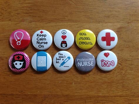 Nurse Appreciation Buttons Set Of Pinback Buttons Nurse