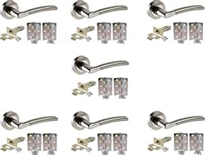 Golden Grace Sets Of Indiana Style Modern Chrome Door Handles On Rose