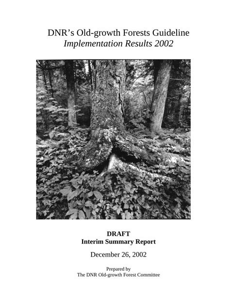 Pdf Dnr’s Old Growth Forests Guideline Implementation Results 2002 Dokumen Tips