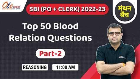 Sbi Po Clerk Top Blood Relation Questions Part Reasoning