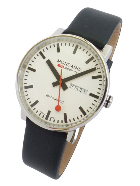 Mondaine Official Swiss Railway Watch Automatic Day Date Replica Of