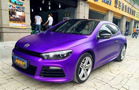 2021 Purple Satin Chrome Car Wrap Vinyl With Air Release Matte Purple