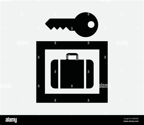 Luggage Locker Safe Icon Baggage Suitcase Briefcase Safety Storage