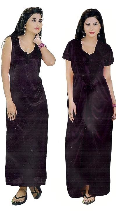 Buy Womens Nightwear Set Pc Nighty Over Coat Hot Bedroom Set Brown Colour Lounge Wear Fun Daily