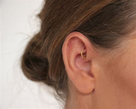 Gold Tragus Hoop Tragus Hoop Piercing 14k Gold Tragus Etsy Uk
