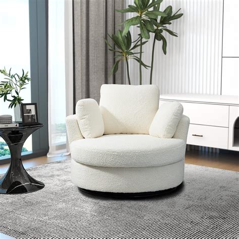 Amazon Eafurn Degree Swivel Barrel Chair Comfy Round Accent