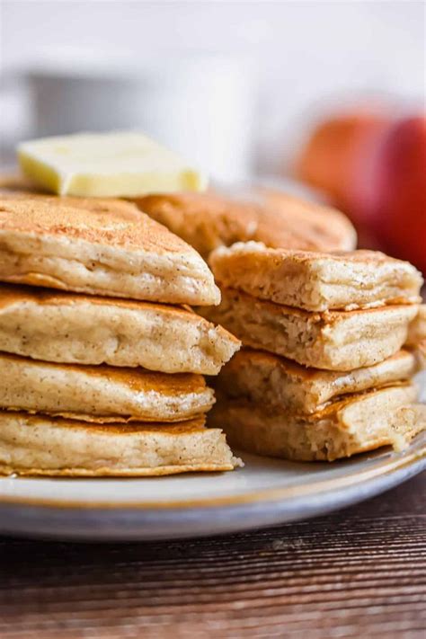 Applesauce Pancakes With Cinnamon Applesauce Pancakes Homemade Pancake Recipe Applesauce