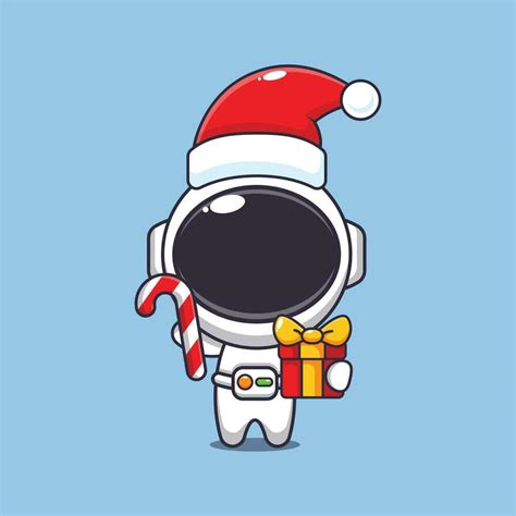 Linda Astronauta Participaci N Navidad Caramelo Y Regalo Linda Navidad