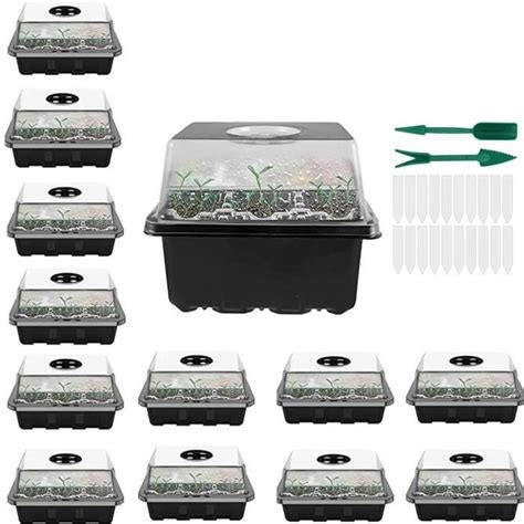 Pcs Bac Semis Mini Serre Pour Plantes Trous Plateau Semis