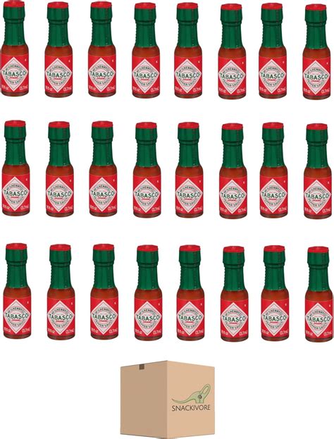 Mini Tabasco Original Pepper Sauce Bottles 18 Oz Box