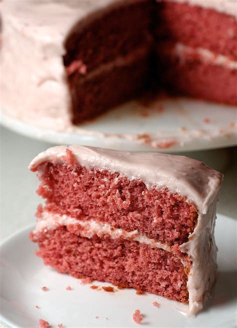 Strawberry Cake With Strawberry Cream Cheese Frosting Bake Or Break