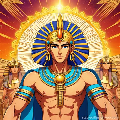 Sun God In Ancient Egyptian Art Stable Diffusion Online