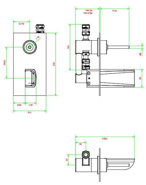 Crosswater Love Me Wall Mounted 2 Hole Set Basin Mixer Lm121wc At