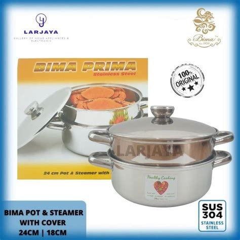 Jual BIMA Prima PANCI STEAMER 24 Cm PANSI KUKUS 2 SUSUN STAINLESS