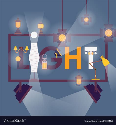 Lighting Equipment Poster Royalty Free Vector Image