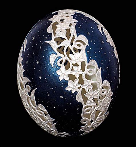 Carved Ostrich Eggs