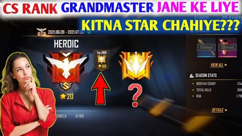 How Many Star To Reach Grandmaster In Cs Rank Cs Rank Mein Grandmaster