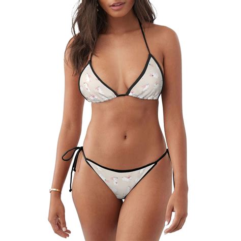Salouo Beautiful Rabbit Pattern Women S Sexy Bikini Set String Two