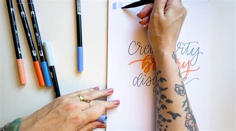 Creating Easy Drop Shadow Lettering with Monoline Pens