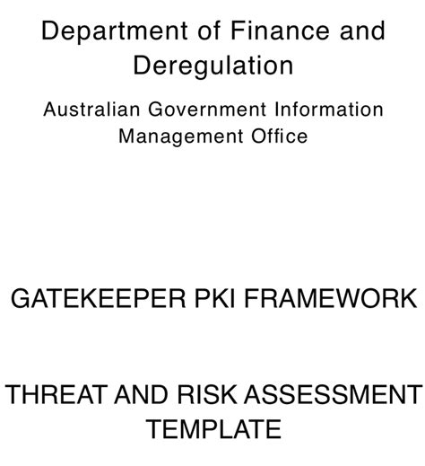 Free Threat and Risk Assessment Template - PDF | 250KB | 32 Page(s)