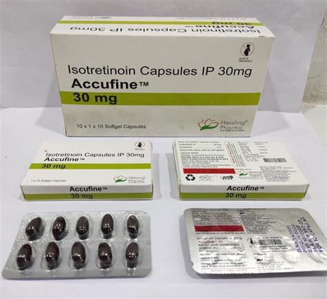 Accufine 30 Mg Isotretinoin Capsules Packaging Type Box At Rs 150