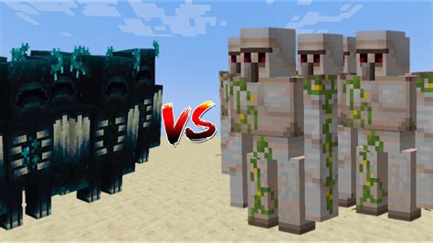 100 Wardens Vs 100 Iron Golems Minecraft Mob Battle Youtube