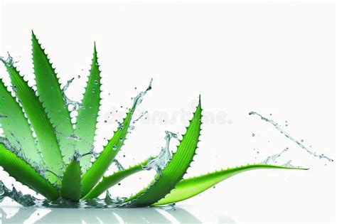 Aloe Vera Water Splash Stock Illustrations Aloe Vera Water Splash