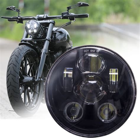 Szdpc Phare Rond De Pouces Pour Moto Avec Drl Phare Led De