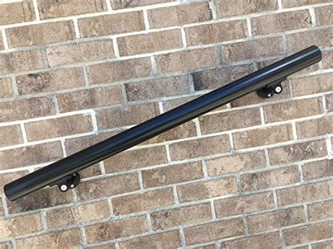 B52 Black Handrail Aluminum Stairs Kit 7 Ft And 1 97diam Includes 3