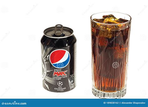 Close Pepsi Drinks In A Bottle On The Supermarket Shelf Pepsi Is A