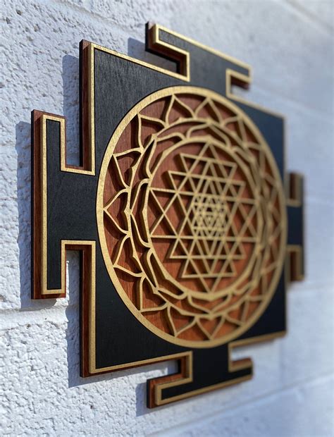 Sri Yantra Wall Art Laser Cut Sacred Geometry Sri Chakra