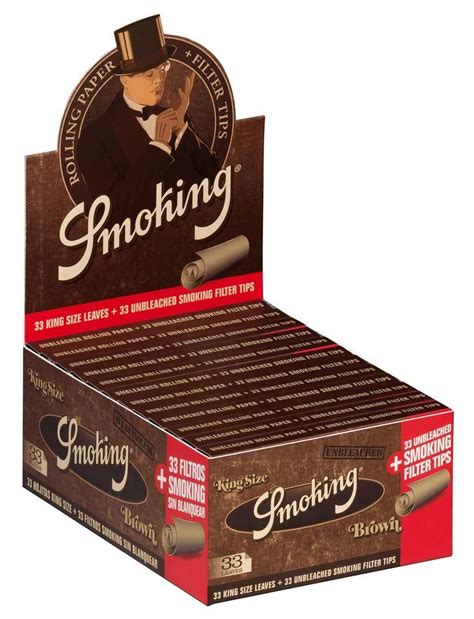 Smoking King Size Brown Filter Tips 24 Packs à 33 Blättchen Tabak24