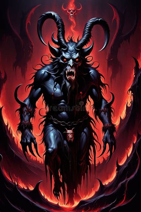 Satanic Bizarre Krampus Dark Style Scary Art Weird Abyssal