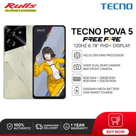 Tecno Pova Free Fire Special Edition Smartphone Gb Ram Gb