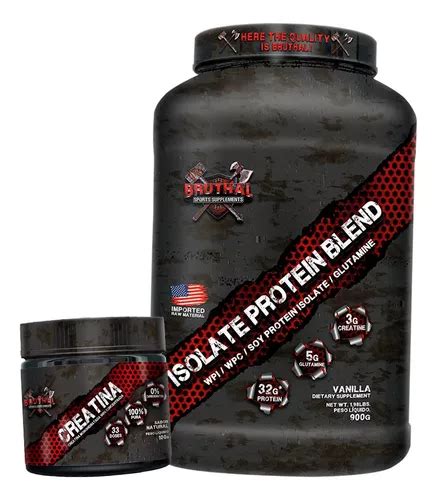 Whey Isolate Blend G Creatina Pura Bruthal Sports Sabor Cookies