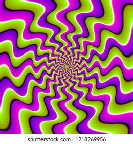 Optische Illusion Hypnotische Vektorgrafik Der Rotierenden Stock