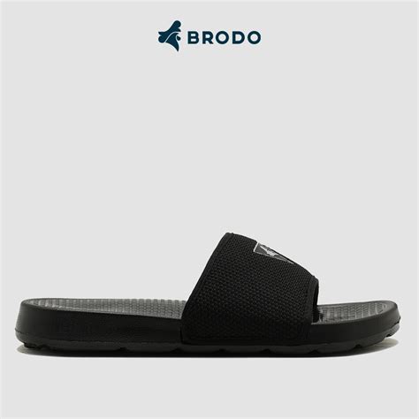 Jual BRODO Sandal Broslides Active Full Black Shopee Indonesia