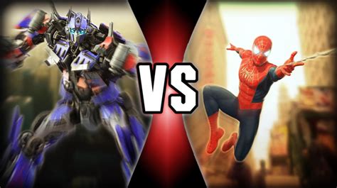 Optimus Prime Vs Spider Man Transformers Bayverse” Vs Spider Man