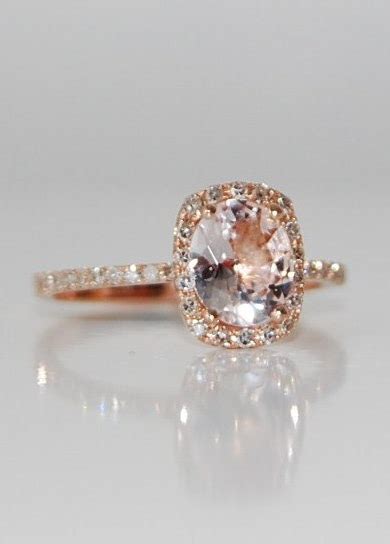 Perfect Pink Champagne Diamond Engagement Rings Cushion Cut Halo